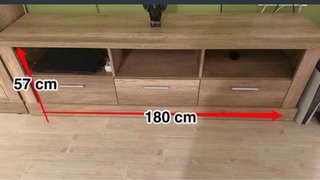 Mueble de Comedor Madera y Cristal