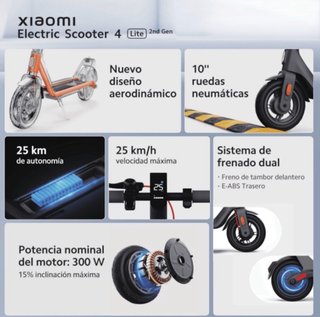 Patinete Xiaomi Electric Scooter 4 Lite 2ª Gen