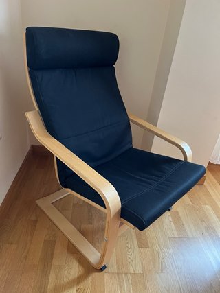 Sillón POÄNG Ikea Madera Abedul Negro
