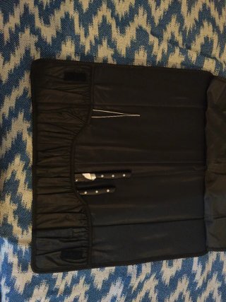 Porta coltelli 3 Chiodi Nero Tela