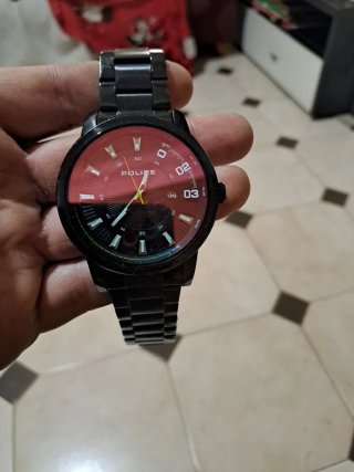 Reloj Police marron oscuro de cuarzo