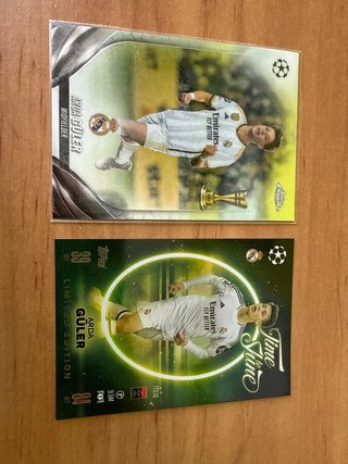 Lote 2 Cromos Arda Guler Real Madrid Topps