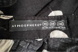 Falda corta lunares negra y blanca