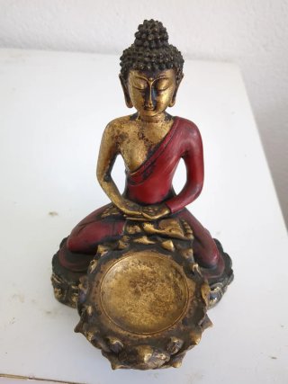 Figura Buda Resina Decorativa