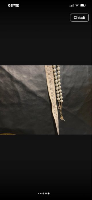 Collana perle anni 2000 oro multicolor