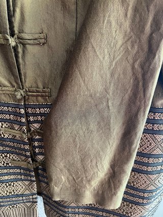 Blusa Vintage Oro y Verde Oliva L