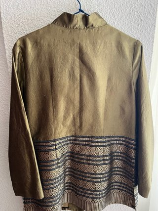 Blusa Vintage Oro y Verde Oliva L