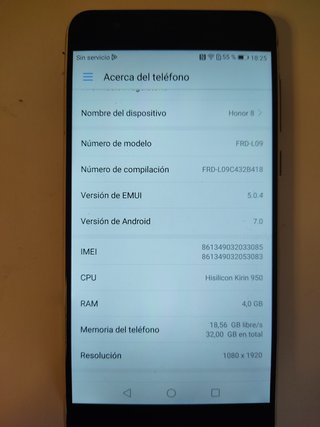 Honor 8  (TF, REACONDICIONADO) 4GB RAM