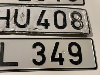 Lote 5 Placas Matrícula Europeas