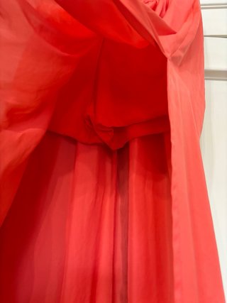 Falda Pull&Bear Naranja Larga Plisada