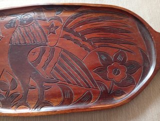 Bandeja de madera , artesanía de República Dominic