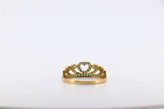 ANILLO PEQUEÑO CORONA CIRCONITAS VERDES.