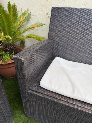 Conjunto terraza ratán 2 plazas + sillón