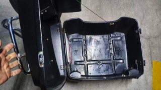 Baúl Trasero Moto Custom Negro