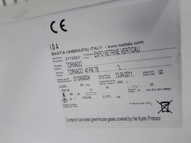 Espositore frigorifero in vetro ISA