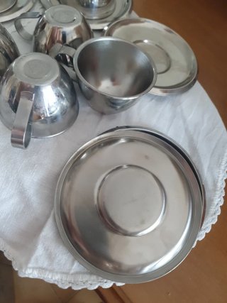 Set 6 Tazzine da Caffè Nanni anni 70 inox