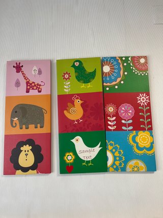 Cuadros infantiles animales y flores