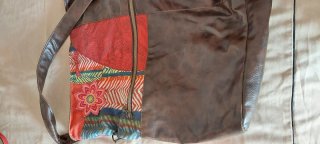 Bolso Desigual Piel Marrón Multicolor