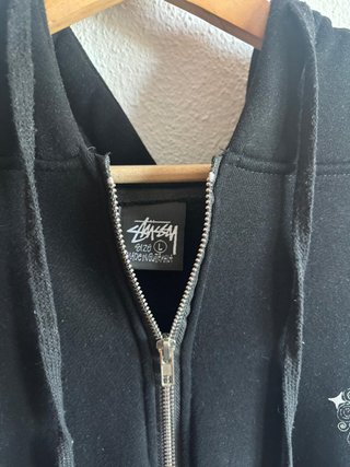 Sudadera Stüssy Negra Cremallera Talla L