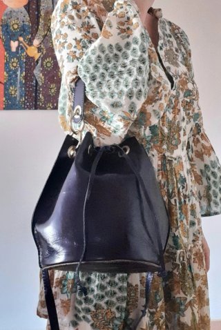 Bolso cubo piel nuevo Genuine leather