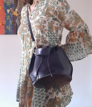 Bolso cubo piel nuevo Genuine leather