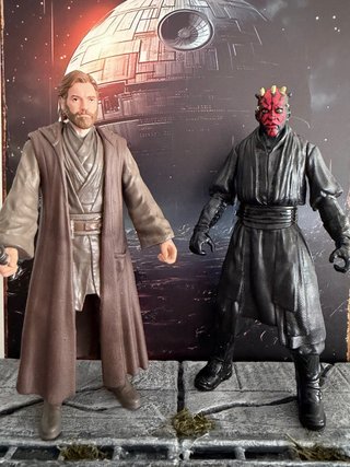 Figuras Star Wars Obi Wan y Darth Maul 15cm