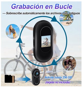 Mini Cámara Deportiva con Soporte Magnético