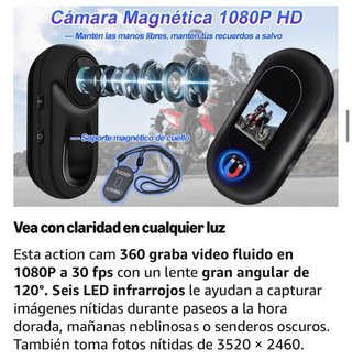 Mini Cámara Deportiva con Soporte Magnético