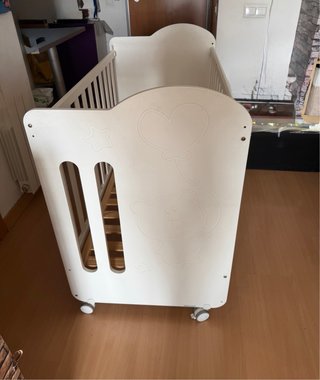 Cuna bebé blanca 120x65,5 cm