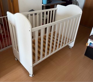 Cuna bebé blanca 120x65,5 cm