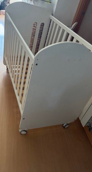 Cuna bebé blanca 120x65,5 cm