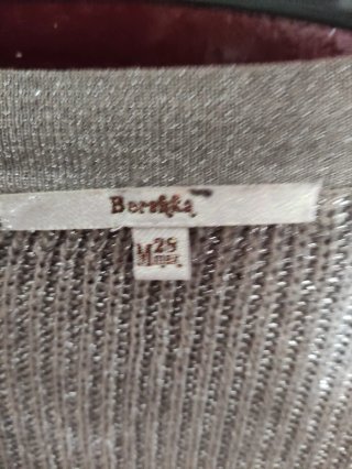 Jersey largo punto gris plata