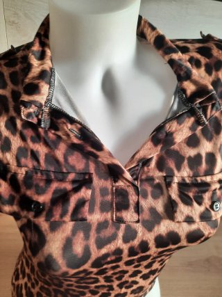 Maglietta donna fantasia leopardata