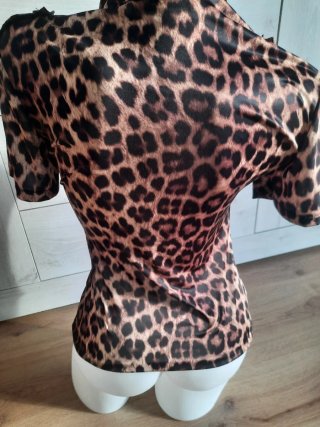 Maglietta donna fantasia leopardata
