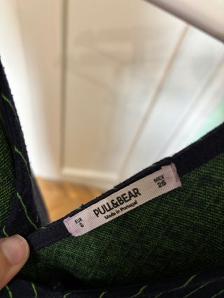 Mono Pull&Bear verde botella rayas