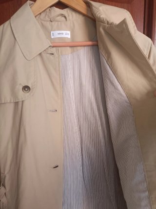 Gabardina niña Mango Talla 11-12 años Beige