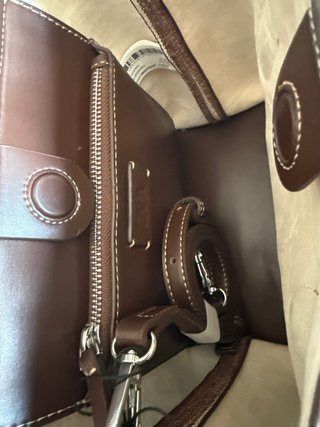 Bolso Zara Rayas Beige y Marrón Nuevo