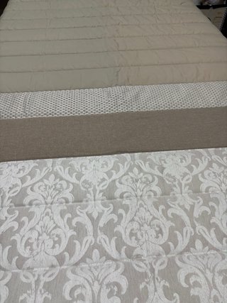 Edredón Cama Matrimonio 135cm Beige/Blanco