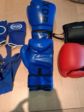 Lote Guantes Boxeo, king boxing y Vendas Defensa P