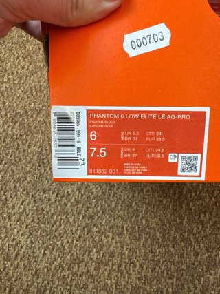 Nike Phantom 6 Low Elite AG 38.5 Nuove