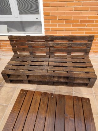 Conjunto Sofás Palets y Mesa Centro