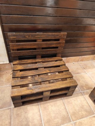 Conjunto Sofás Palets y Mesa Centro
