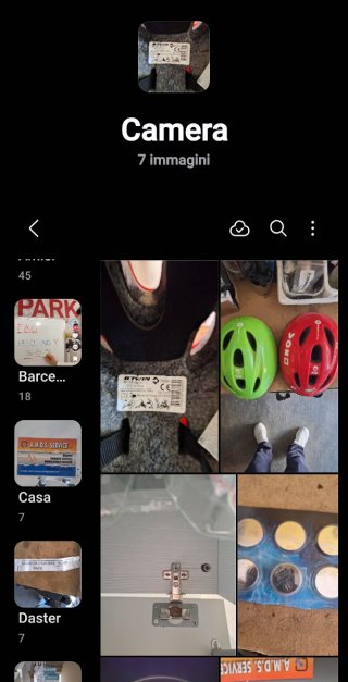 Casco bici bambino rosso e verde