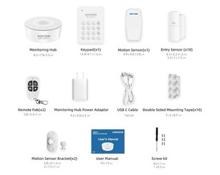 Kit Alarma AGSHOME con Sensores y Mando