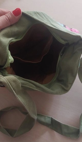 Bolso de tela con flores