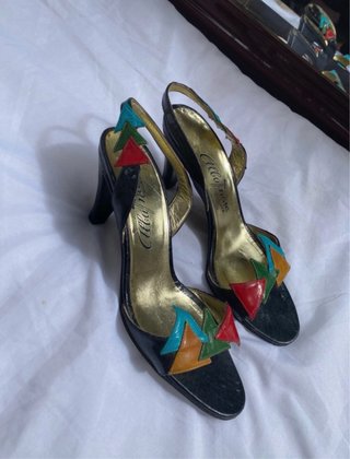 Sandali slingback vintage design unico e colorato