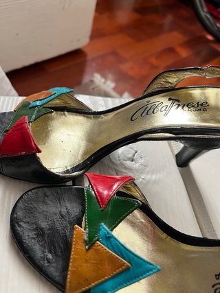 Sandali slingback vintage design unico e colorato