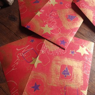 Sobres Navideños Rojos con Estrellas