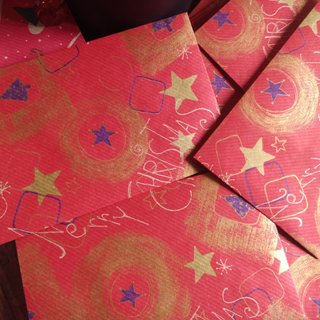 Sobres Navideños Rojos con Estrellas
