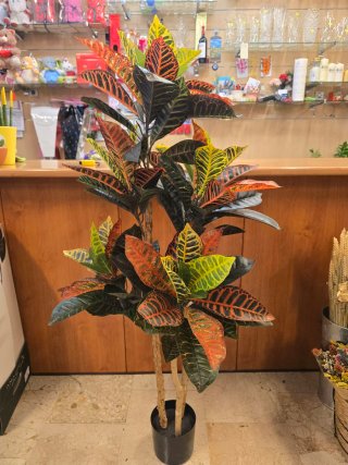 Planta Croton Artificial Decorativa